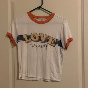 “Love yourself” crop top